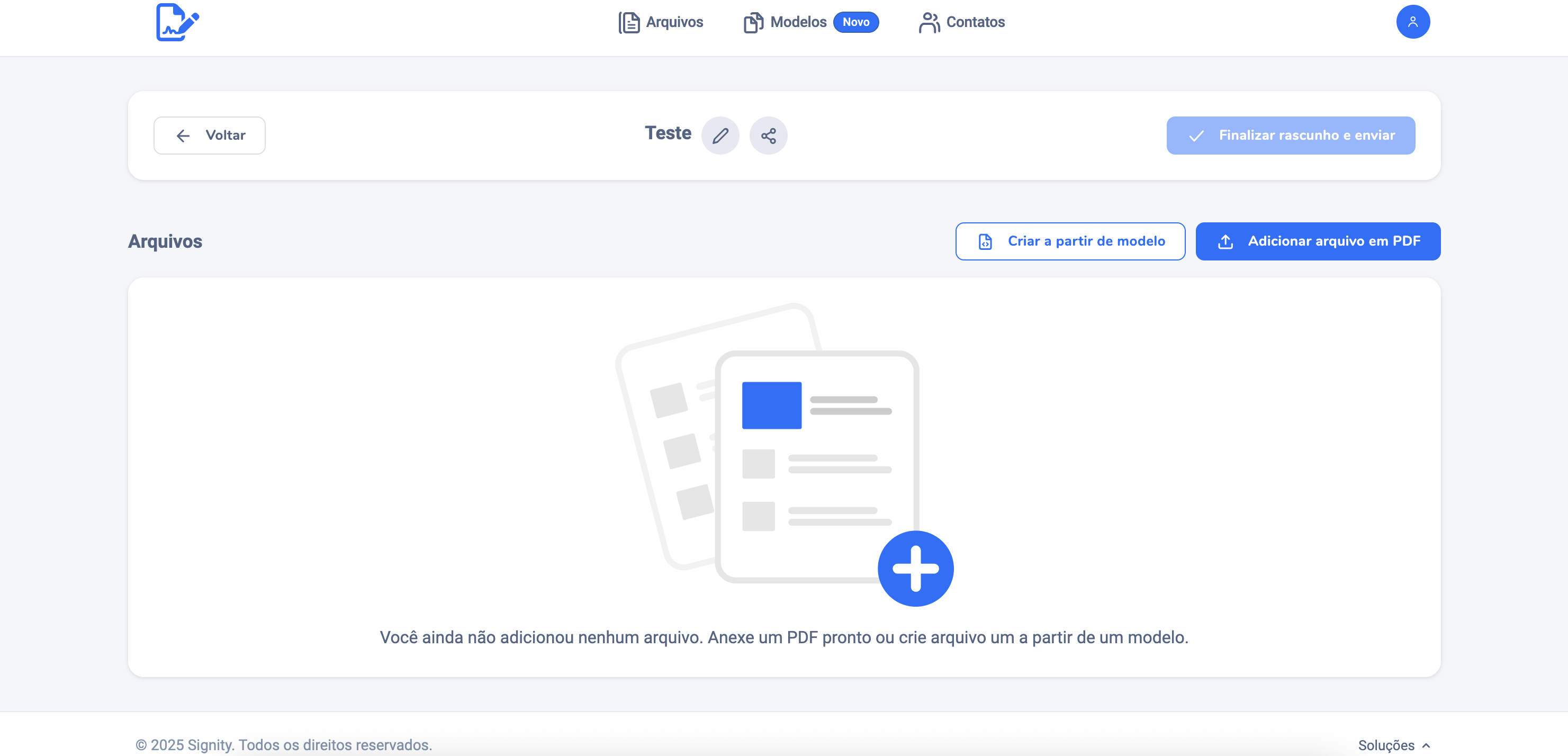 Screenshot Signity - Gestão de Pastas e Documentos